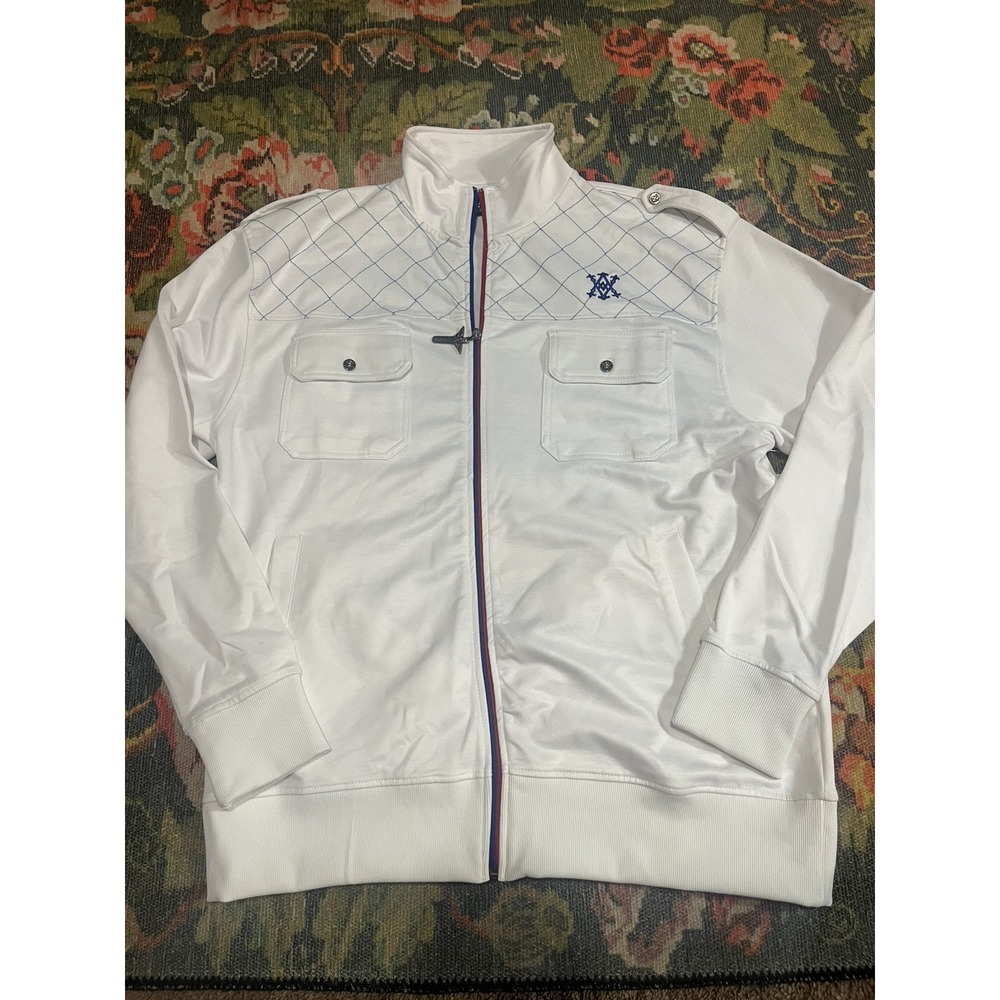 Avirex Aviator Flight Jacket + Pants White Mens L Epaulettes Hip Hop Y2K